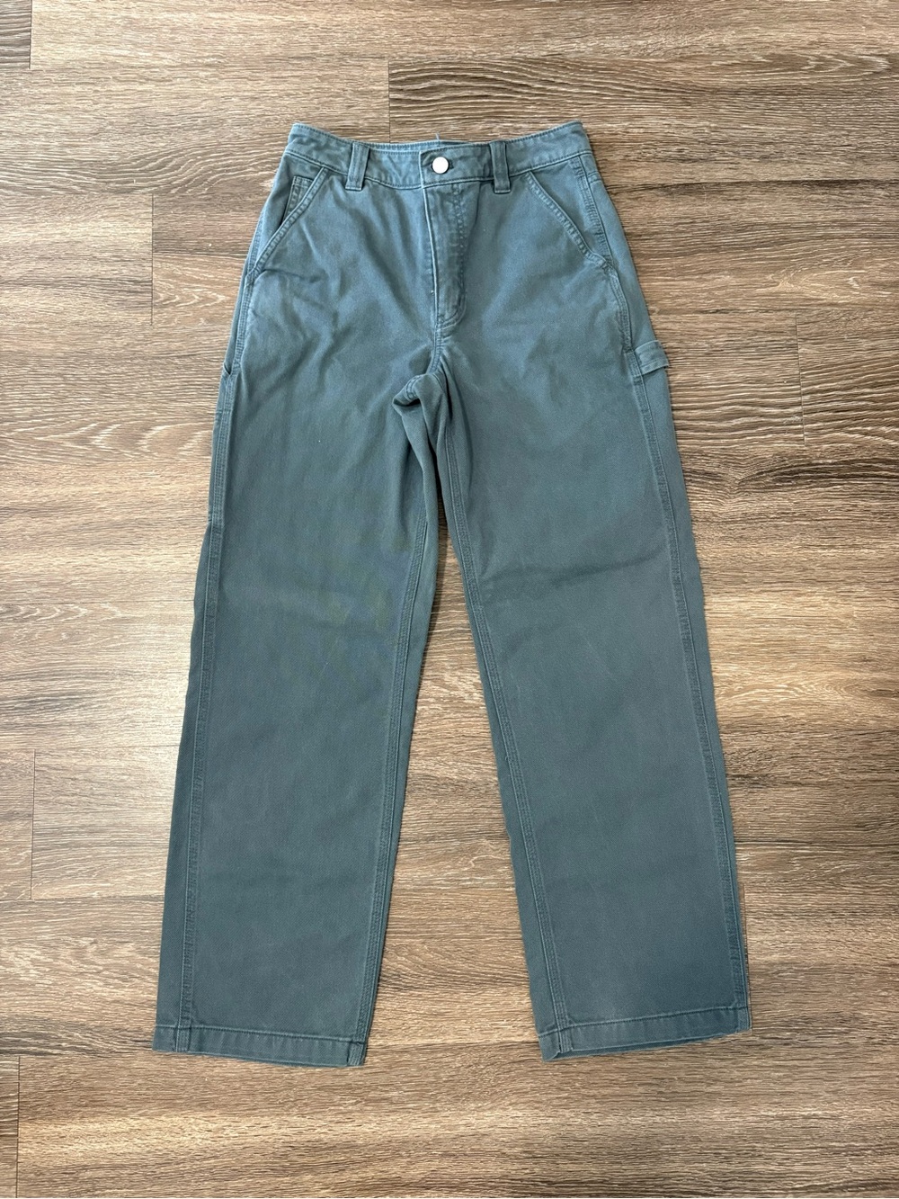 Aritzia Women's Cargo Jeans in Slate Green